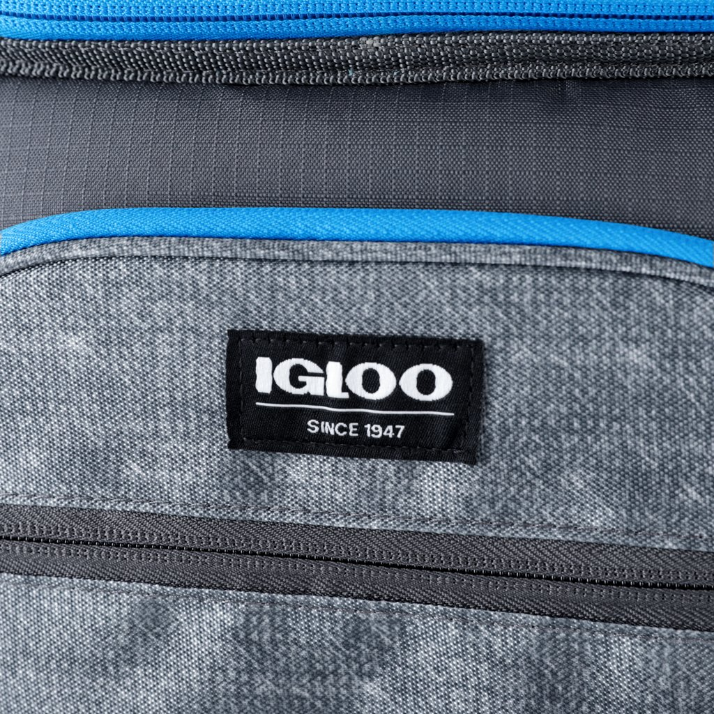 Igloo Maxcold 18 Backpack Kühlrucksack Detail isolierte Reissverschlüsse und Nähte