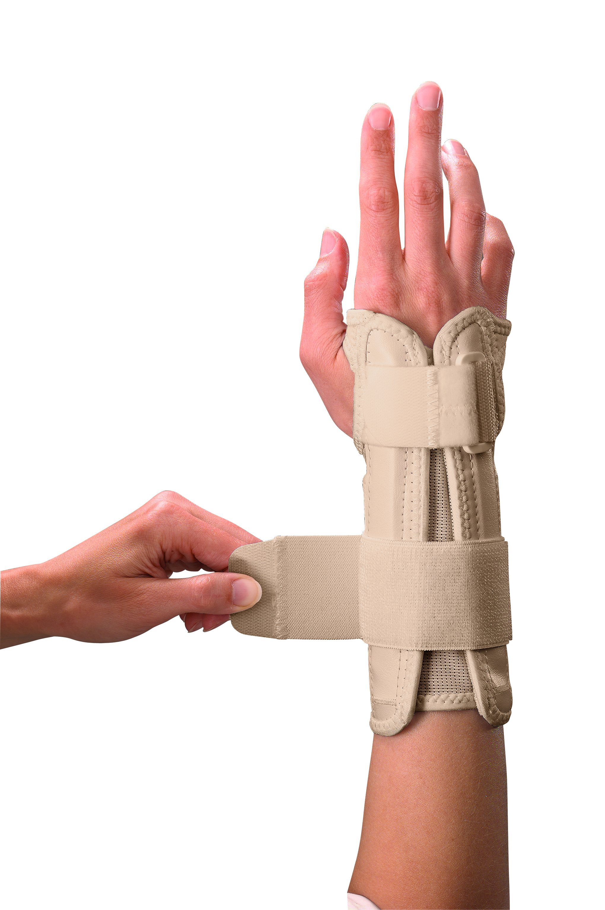 Mueller Wrist Stabilizer 307 an der Hand angelegt 