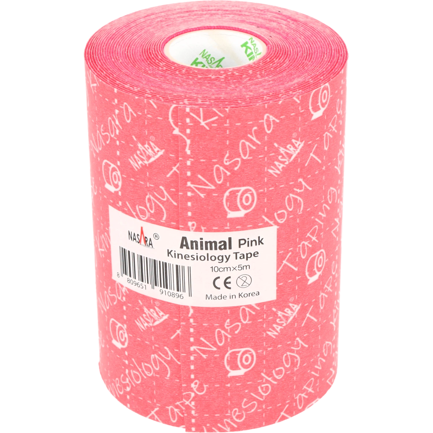 Nasara Kinesiologie Tape Animal Tape Pink Rolle zusammen frontal