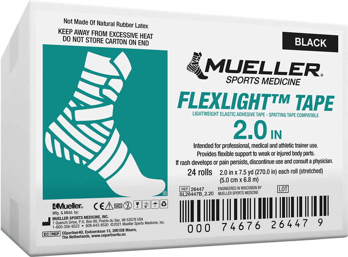 Mueller Flexlight Tape schwarz 26447 Verpackungseinheit im Umkarton